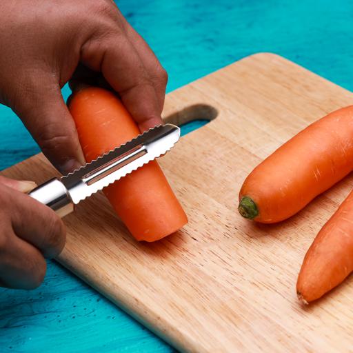 display image 3 for product Professional Stainless-Steel Peeler, Ultra-Sharp, RF1188-FP | Lancashire Peeler Perfect for Peeling Vegetables & Fruits, Fish Peeler with Ergonomic Handle