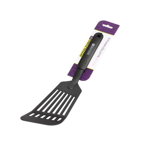 display image 5 for product Royalford Nylon Long Slotted Spatula - Nonstick Spatula Turner, Thin Slotted Spatula, Wide Nylon