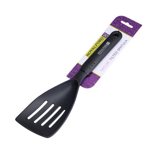 display image 4 for product Royalford Nylon Tilted Slotted Spatula - Fish Slice/Serving Spatula - Kitchen Cooking Cutlery