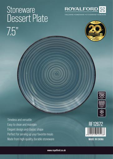 display image 5 for product Royalford 7.5" Stoneware Dessert Plate