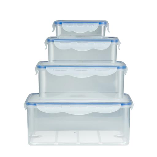 Plastic Airtight Food Containers with Transparent Lid Snack Box