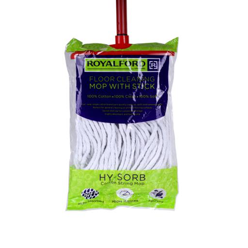 display image 7 for product Royalford Cotton String Floor Mop With Stick 40Cm - Long & Durable Metal Handle