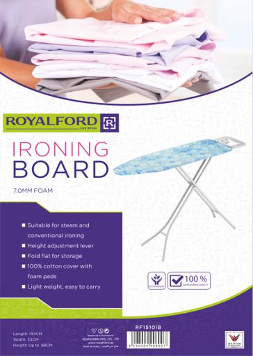 display image 38 for product Royalford Mesh Ironing Board 134Cmx33Cmx88Cm - Portable, Steam Iron Rest, Heat Resistant Cover