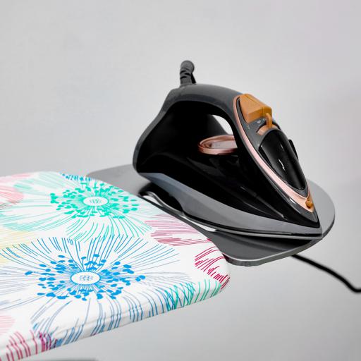 display image 3 for product Ironing Board with Steam Iron Rest, Cotton Pad, RF1511-IB | Heat Resistant Pad | Contemporary Lightweight Iron Board with Adjustable Height and Lock System
