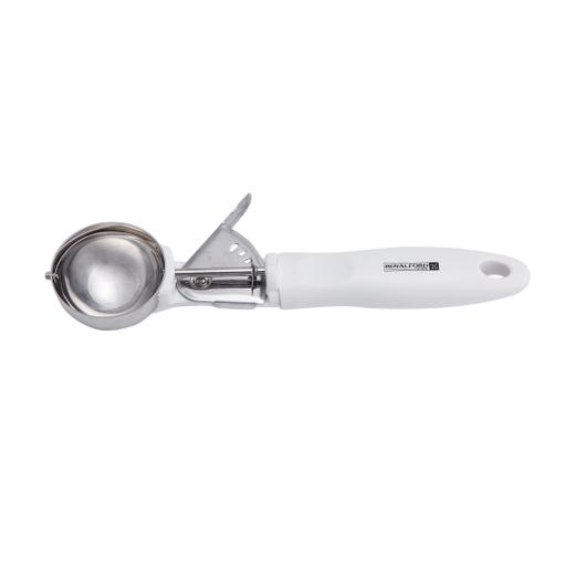 display image 1 for product Royalford Stainless Steel Ice Cream Scoop - Ice Cream Scoop With Trigger Lever And Comfort Grip Hand