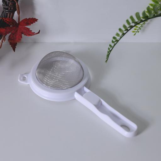 display image 1 for product Royalford Stainless Steel Strainer With Gripped Handle, 4 Inch