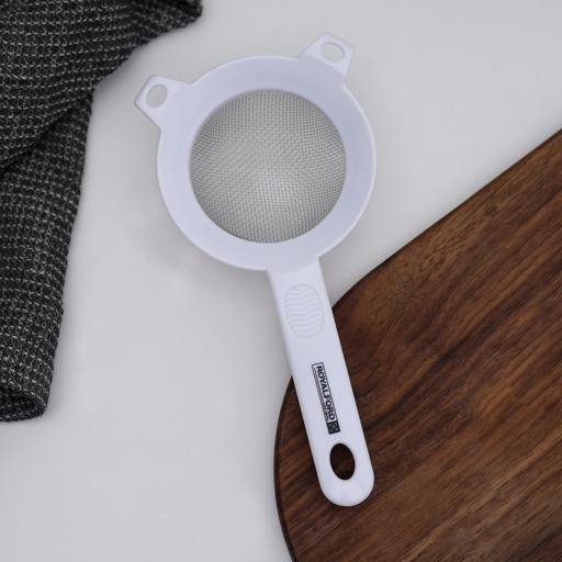 display image 2 for product Royalford Stainless Steel Strainer With Gripped Handle, 4 Inch