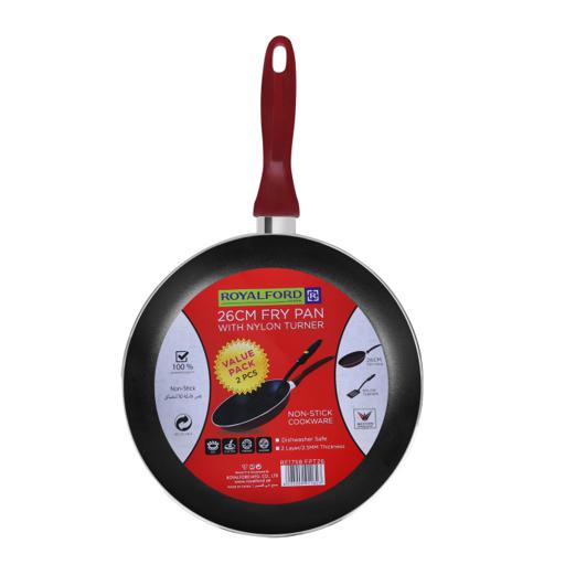 display image 8 for product Royalford 2 Pcs Non-Stick Frying Pan 26Cm With Nylon Turner - Non -Stick 2 Layer 2.5Mm Thick
