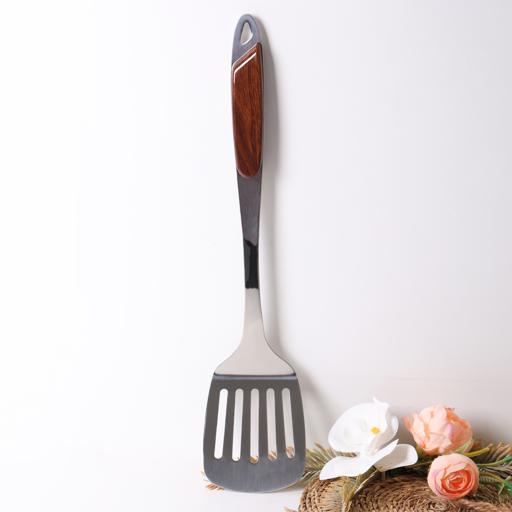 display image 2 for product Highly Durable Safe Stainless Steel Slotted Turner with Long Handle & Dishwasher Safe RF2064ST Royalford
