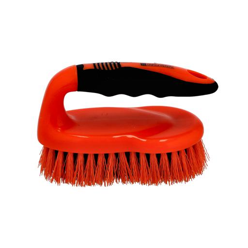 display image 5 for product Floor/Dish Brush, with Gripped Handle, RF2356-FB | Flexible Stiff Bristles | Heavy Duty Brush for Bathroom, Shower, Sink, Carpet, Floor