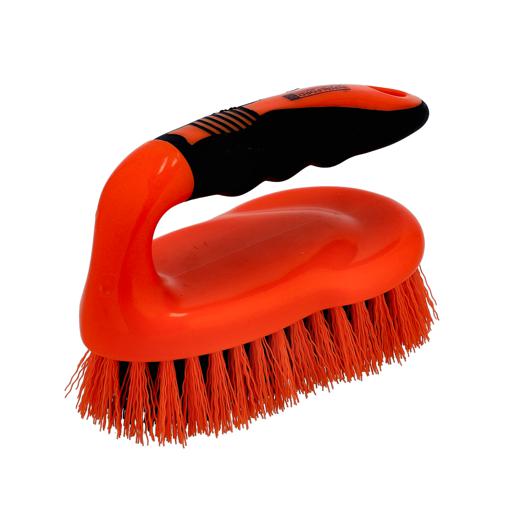 display image 6 for product Floor/Dish Brush, with Gripped Handle, RF2356-FB | Flexible Stiff Bristles | Heavy Duty Brush for Bathroom, Shower, Sink, Carpet, Floor