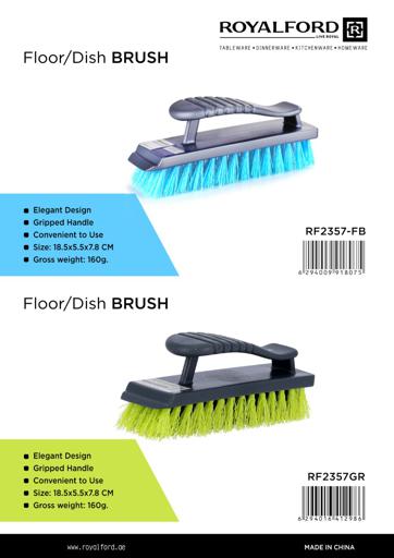 Heavy-Duty Soap Dispensing Plastic Dish Brush with No Slip Grip Handle, Grey