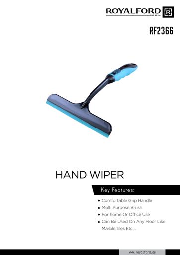 display image 9 for product Royalford Plastic Hand Wiper - Multipurpose Glass Cleaning Hand Wiper With Rubber Blade For Home