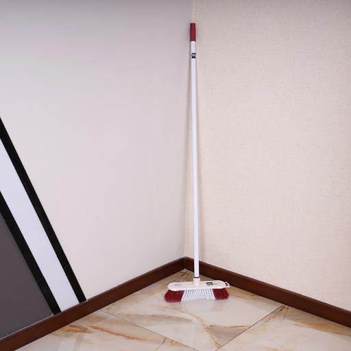 display image 3 for product Indoor Sweeping Broom, Long Handle Deck Brush, RF2369-FB | Indoor/Outdoor Floor Scrub Brush with Stiff Bristles | Ideal for Cleaning Bathroom, Shower Wall, Patio, Garage