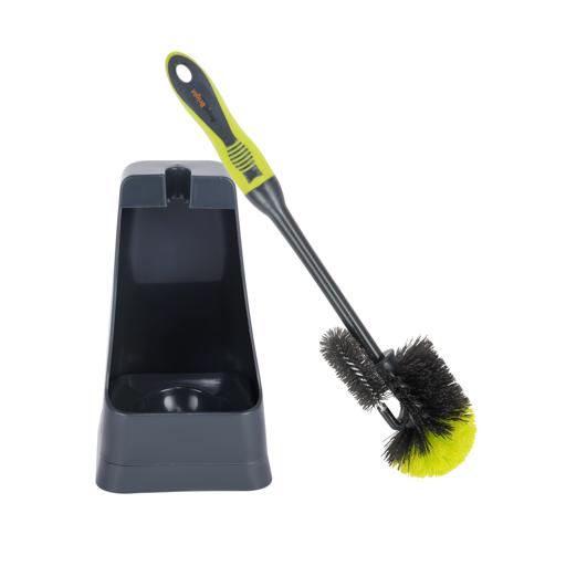 display image 9 for product Royalford Toilet Plunger with Holder- RF2372| Lightweight | Compact | Toilet Brush Perfect for Cleaning Toilet, Floor and Tile| Superior-Quality Cleaning Brush with Long Handle for Better Reach and Efficient Cleaning| Green and Grey