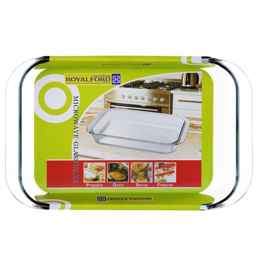 display image 3 for product Royalford Borosilicate Glass Square Roaster, Casserole Baking Dish, Glass Oven Proof Cooking Dish