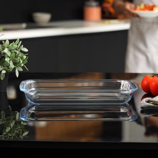 display image 4 for product Royalford Borosilicate Glass Square Roaster, Casserole Baking Dish, Glass Oven Proof Cooking Dish