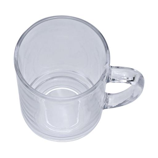 display image 7 for product Royalford 8 Oz 3 Pcs Glass Mug With Handle - Large Coffee Mug, Durable, Safe & Lightweight Material