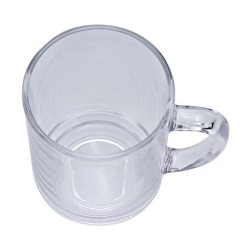 display image 0 for product Royalford 8 Oz 3 Pcs Glass Mug With Handle - Large Coffee Mug, Durable, Safe & Lightweight Material