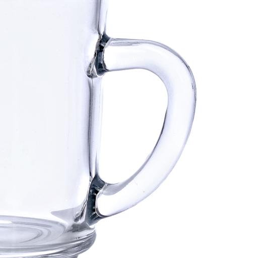 display image 8 for product Royalford 8 Oz 3 Pcs Glass Mug With Handle - Large Coffee Mug, Durable, Safe & Lightweight Material