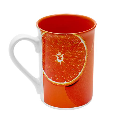 display image 1 for product Royalford 300Ml Reusable 4Pcs Fruit Decal Mug - Large Coffee & Tea Mug, Traditional Extra Large Tea