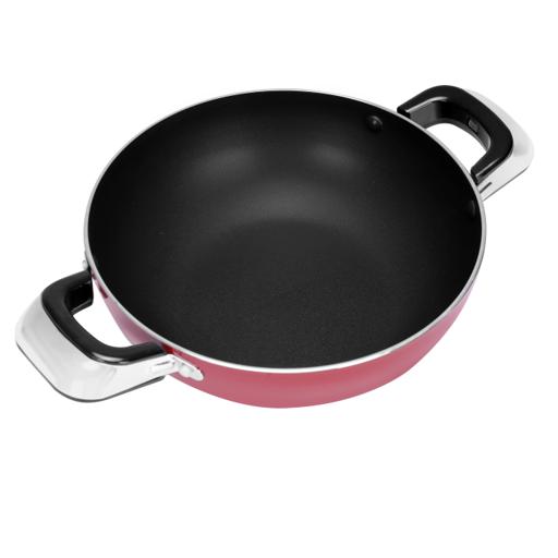 display image 10 for product Royalford Aluminium Wok Pan With Glass Lid, 22 Cm - Induction Safe Frying Pan With Durable Non-Stick