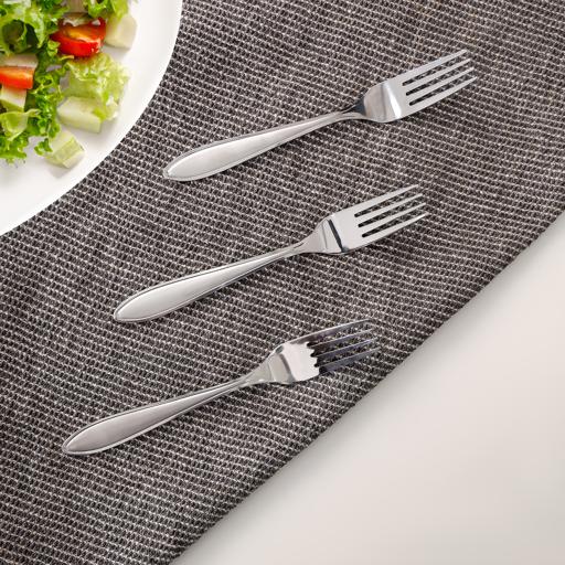 display image 6 for product Royalford 3Pcs Table Fork Set - Ideal For Eating Salad, Dessert, Appetizer, Fruit Salad, Chinese Food