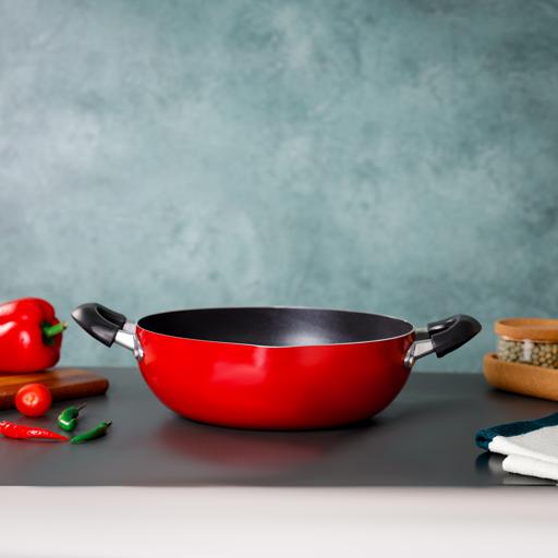 display image 4 for product Royalford RF324WP26 Kadai Wok Pan | 26 CM | Induction Safe | with Durable Non-Stick Granite Coating  | Frypan & Heat-Resistant Handles | Cookware Casserole Pan |Ideal for Frying, Sauteing, Cooking & More