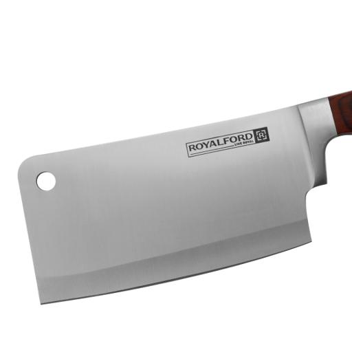 display image 4 for product Royalford 6" Cleaver Knife With Wooden Handle - Razor Sharp Meat Cleaver Stainless Steel Vegetable