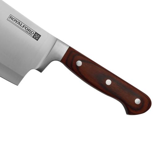 display image 5 for product Royalford 6" Cleaver Knife With Wooden Handle - Razor Sharp Meat Cleaver Stainless Steel Vegetable