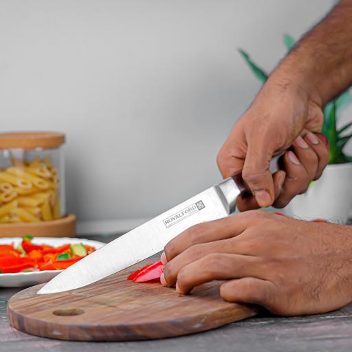 display image 2 for product Royalford Utility Knife - All Purpose Small Kitchen Knife - Ultra Sharp Stainless Steel Blade, 8 Inch