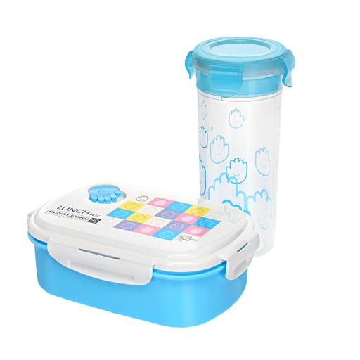 display image 7 for product Lunch Box with Water Bottle - Portable Design Perfect Lock with Seal System to Avoid Spillage | Travel Safe | Compact lids with High Grip Clips | Ideal for Office, Picnic, Outings & More