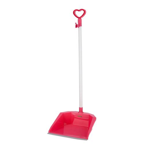 display image 7 for product Royalford RF4477PN Plastic Broom with Dustpan Set - Hand Broom with Synthetic Stiff Bristles - Broom Set Having Frayed and Angled Tips - Cleaning Tool Perfect for Home or Office Use