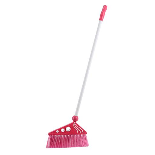display image 5 for product Royalford RF4477PN Plastic Broom with Dustpan Set - Hand Broom with Synthetic Stiff Bristles - Broom Set Having Frayed and Angled Tips - Cleaning Tool Perfect for Home or Office Use