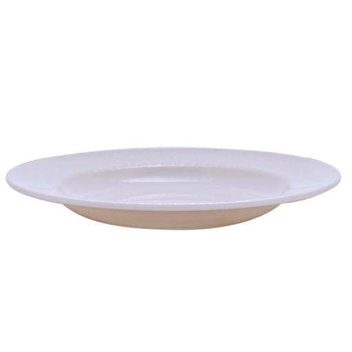 display image 5 for product Royalford 8" Melamine White Pearl Dinner - Soup Deep Plate Pasta Plate