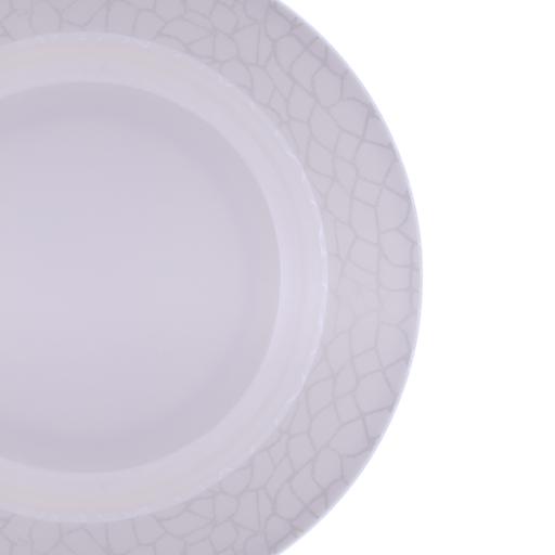 display image 7 for product Royalford 8" Melamine White Pearl Dinner - Soup Deep Plate Pasta Plate