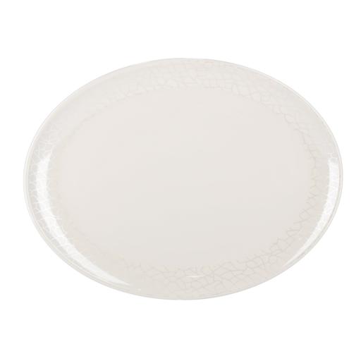 Royalford Melamine White Pearl Oval Plate, 16 Inch hero image