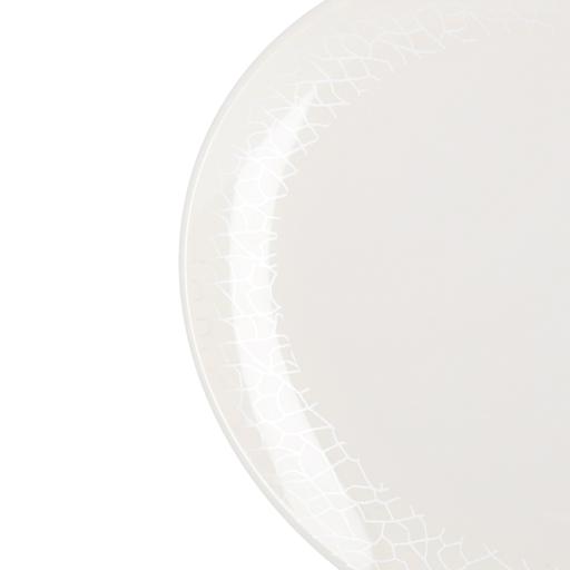 display image 5 for product Royalford Melamine White Pearl Oval Plate, 16 Inch