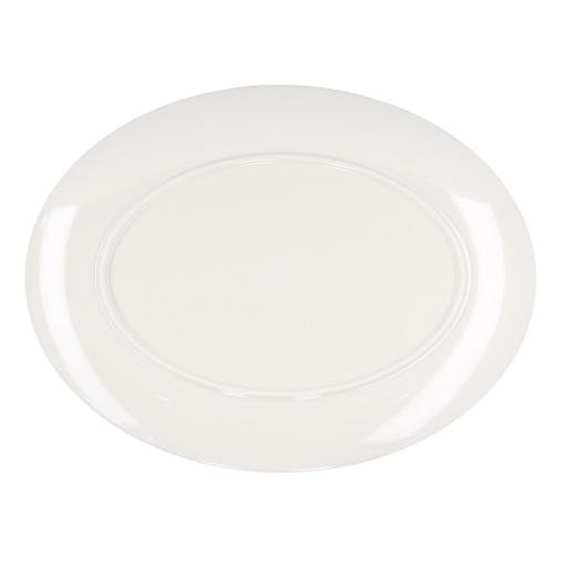 display image 6 for product Royalford Melamine White Pearl Oval Plate, 16 Inch