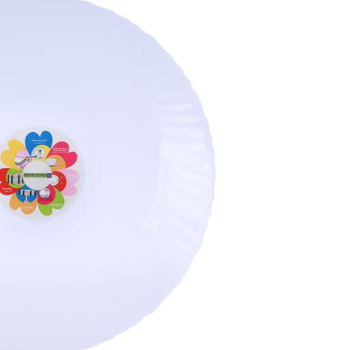 display image 5 for product Royalford 10.5" Opal Ware Spin Dinner Plate - Soup Deep Plate Pasta Plate