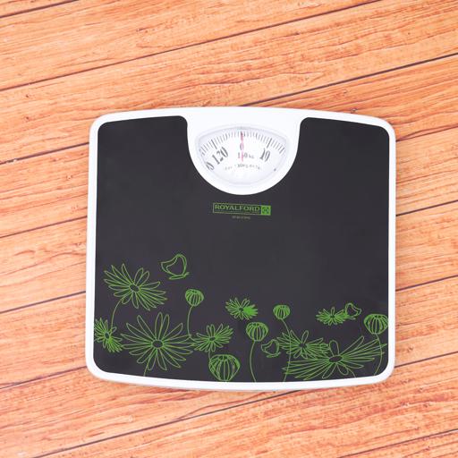display image 1 for product Royalford RF4818 Weighing Scale - Analogue Manual Mechanical Weighing Machine for Human Bodyweight machine, 130Kg Capacity, Bathroom Scale, Large Rotating dial, Compact