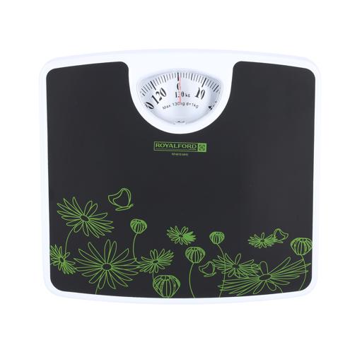 Royalford RF4818 Weighing Scale - Analogue Manual Mechanical Weighing Machine for Human Bodyweight machine, 130Kg Capacity, Bathroom Scale, Large Rotating dial, Compact hero image