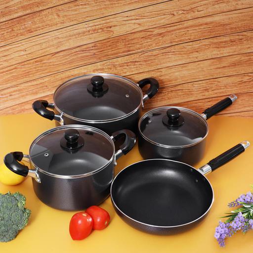 display image 3 for product Royalford Non-Stick Cookware Set, 7 Pcs