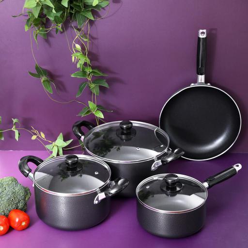 display image 2 for product Royalford Non-Stick Cookware Set, 7 Pcs