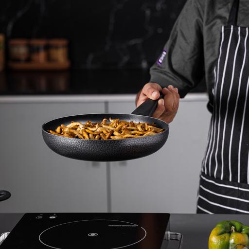 display image 8 for product 8Pcs Non-Stick Cookware Set, 2.5mm Body Thickness, RF4999 | Scratch Resistant, Tempered Glass Lids | Bakelite Knobs and CD Bottom | Suitable for Multiple Hobs