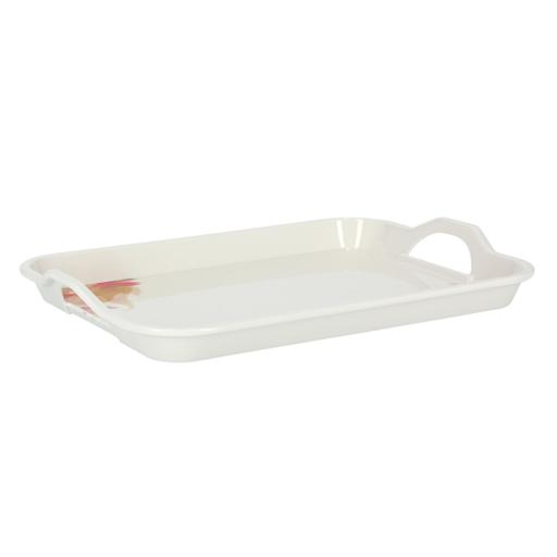 display image 4 for product Royalford Melamine Flower Carnival Handle Tray, 17.5 Inch