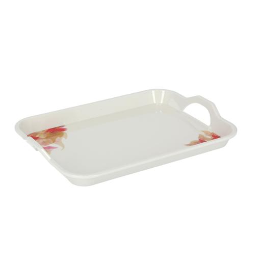 display image 5 for product Royalford Melamine Flower Carnival Handle Tray, 17.5 Inch