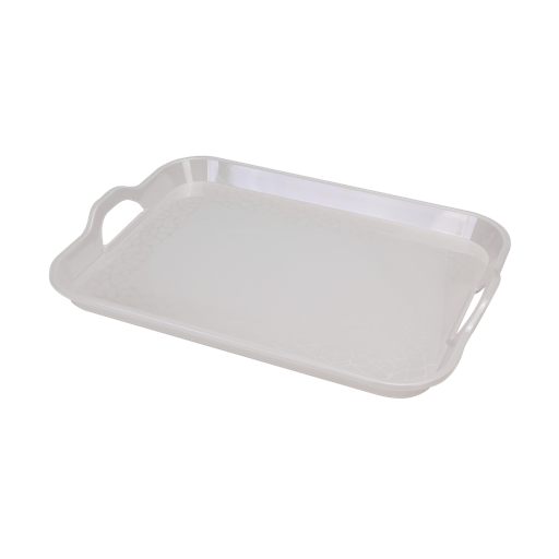 display image 9 for product Royalford Melamine White Pearl Handle Tray, 15 Inch