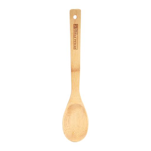 display image 4 for product Royalford Bamboo Serving Spoon - Heat Resistant Soft Grip Spoon Handle, Bamboo, Cooking And Baking