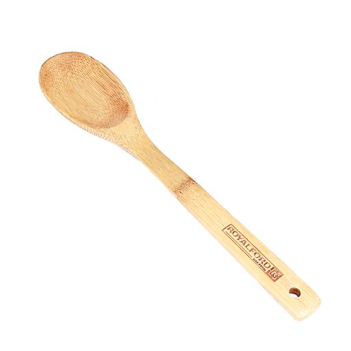 display image 5 for product Royalford Bamboo Serving Spoon - Heat Resistant Soft Grip Spoon Handle, Bamboo, Cooking And Baking